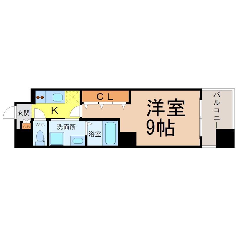 M・Mレジデンス(1K/3階)の間取り写真