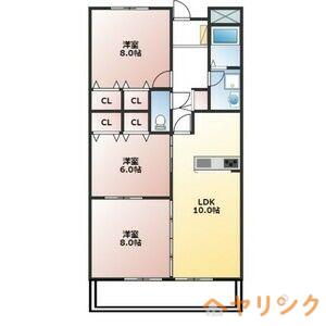 ジェーンティール オーラ(3LDK/1階)の間取り写真