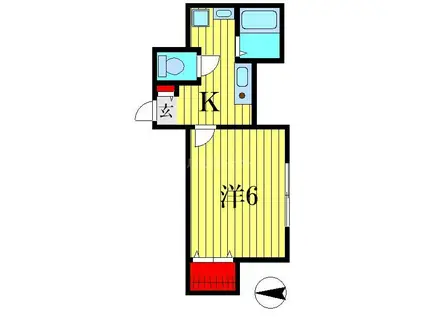 ヘーベルメゾン堀切(1K/1階)の間取り写真
