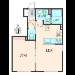メゾン シャンテ ウワド(1LDK/1階)の間取り写真
