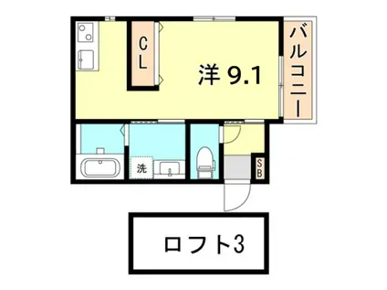 K-MAISON RICHE(ワンルーム/1階)の間取り写真