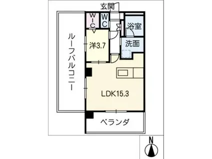 C・P・PURE隼人町(1LDK/4階)の間取り写真