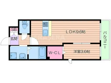 HES HOUSE V(1LDK/1階)の間取り写真
