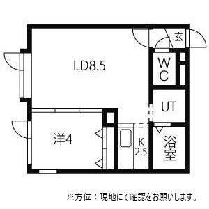 モントレ表参道(1LDK/2階)の間取り写真