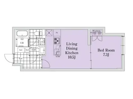 EXAM新中野II(1LDK/2階)の間取り写真