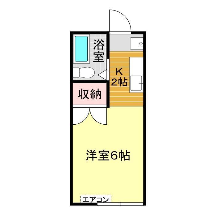 コスモハイツ(1K/1階)の間取り写真
