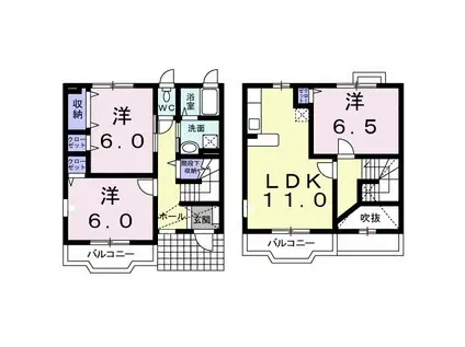 ブリッサ(3LDK/1階)の間取り写真