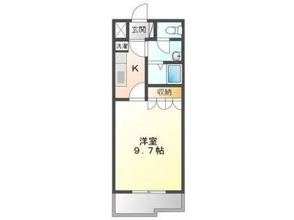 ヴィラージェ(1K/2階)の間取り写真