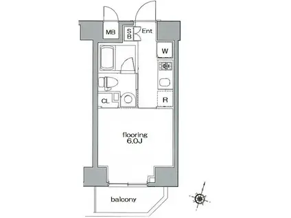 グランヴァン板橋本町II(1K/5階)の間取り写真