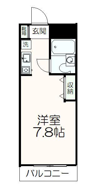 フォーレスト(ワンルーム/2階)の間取り写真