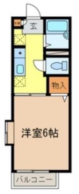 ハイツブランジェA棟(1K/2階)の間取り写真