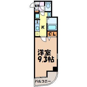 AYERSROCK仲田(1K/3階)の間取り写真