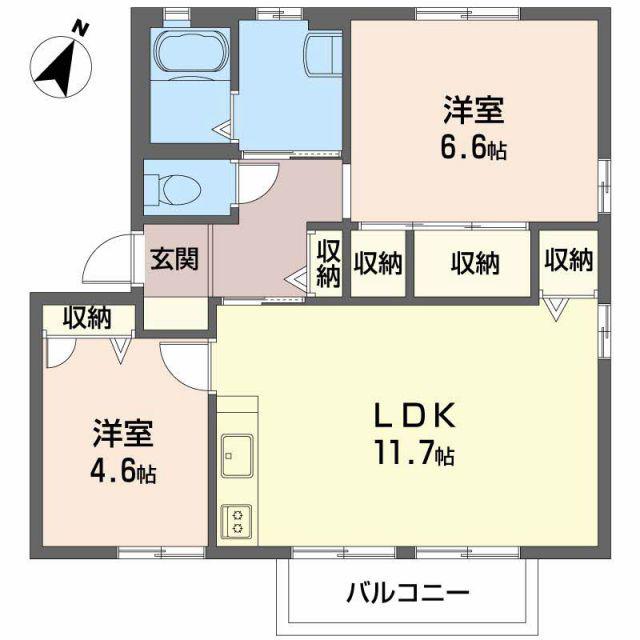 フォレスタ(3K/1階)の間取り写真