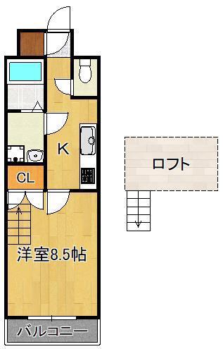 リファレンス門司駅前(1K/8階)の間取り写真