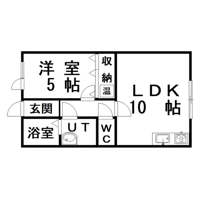 レジデンス緑ケ岡II(1LDK/1階)の間取り写真