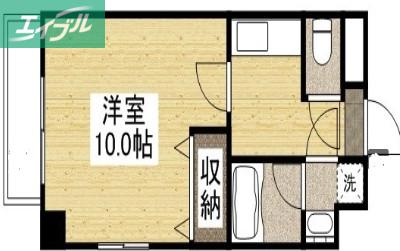 ピアシティ医大東(1K/4階)の間取り写真