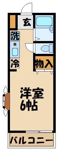 トゥインクルコート大町5番館(1K/2階)の間取り写真