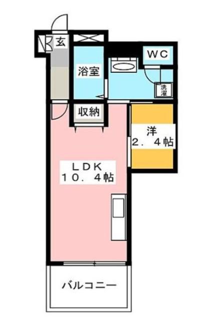 レジデンシャルヒルズ・ヴィラ・スタイル(1LDK/4階)の間取り写真