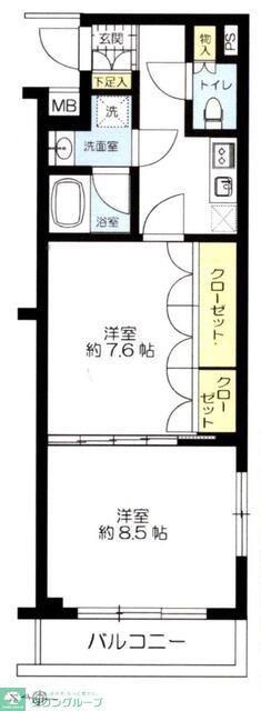 セジョリ鷺ノ宮II(2K/2階)の間取り写真