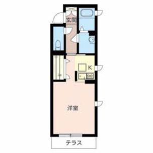 シャーメゾン岸和田(1K/1階)の間取り写真