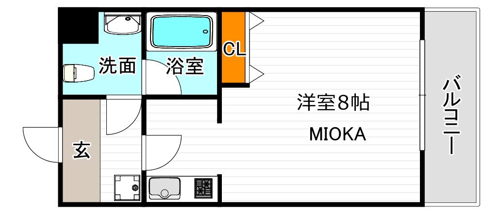 レグルス阿倍野(1K/10階)の間取り写真