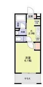 JR南武線 武蔵新城駅 徒歩6分 3階建 築4年(1K/3階)の間取り写真