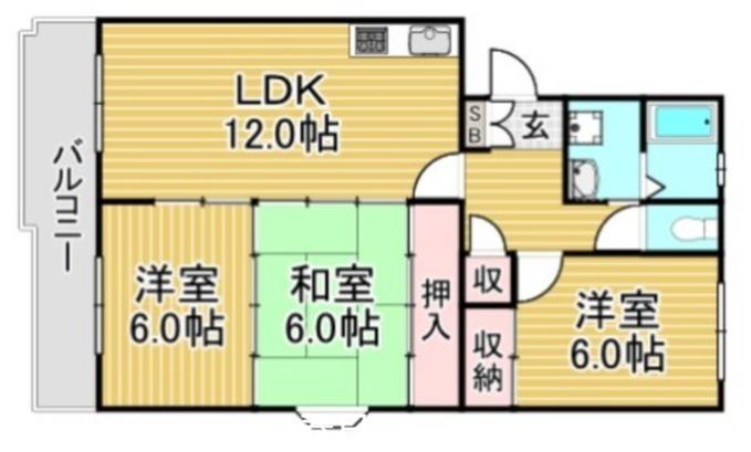 レークサイドパーク2(3LDK/3階)の間取り写真
