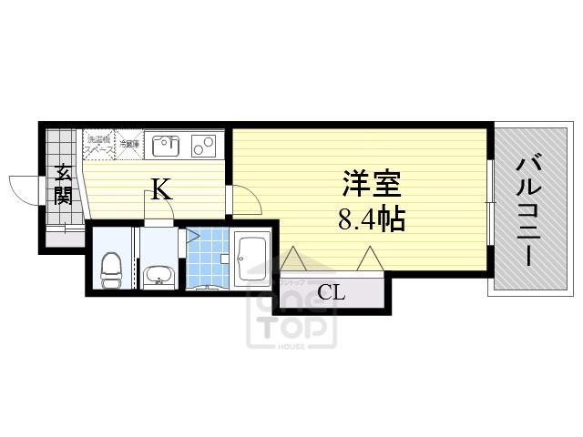 ラグゼ新大阪南(1K/4階)の間取り写真