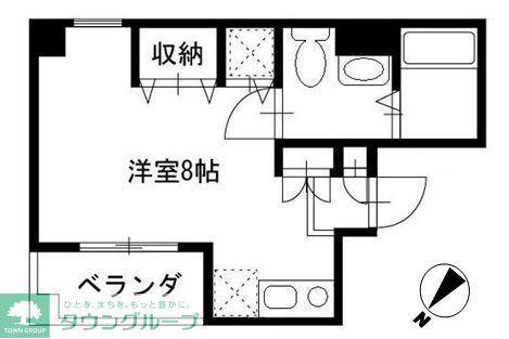 TOFスクエア(ワンルーム/3階)の間取り写真