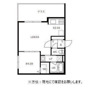 I CUBE 札幌III(1LDK/1階)の間取り写真