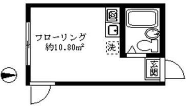 鷺ノ宮の家(ワンルーム/1階)の間取り写真