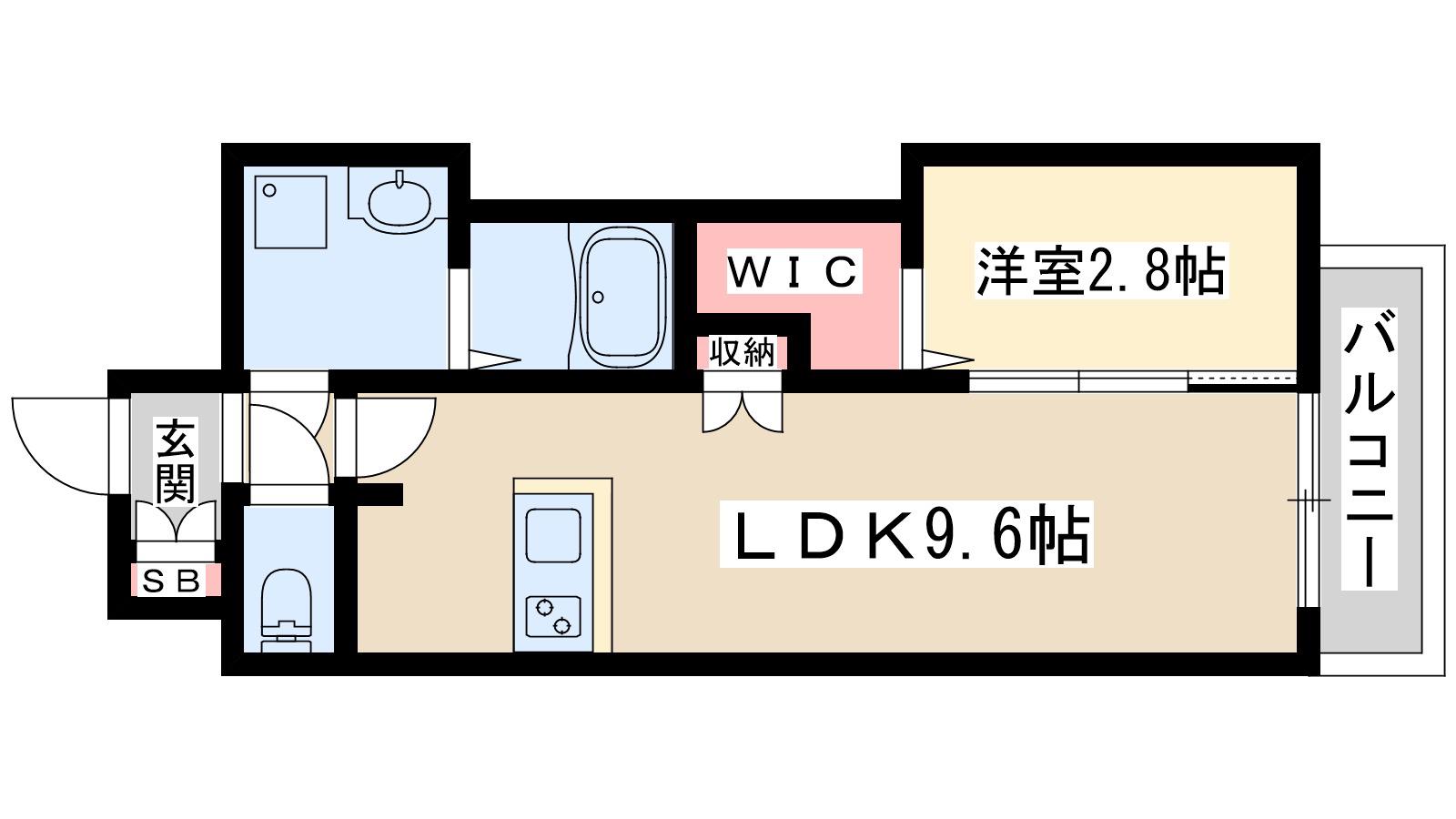 プレサンスNEO上新庄PRIMECRUIS(1LDK/11階)の間取り写真