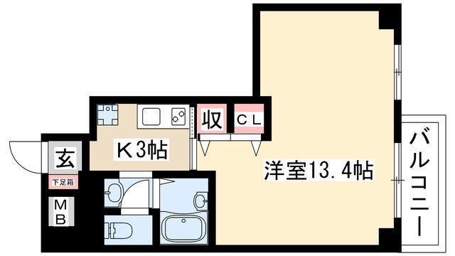 ISM 泉(1K/6階)の間取り写真