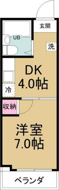 グリーンハイツ今池(1DK/4階)の間取り写真