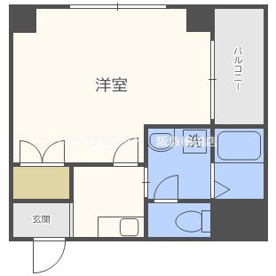 IF都島(1K/6階)の間取り写真