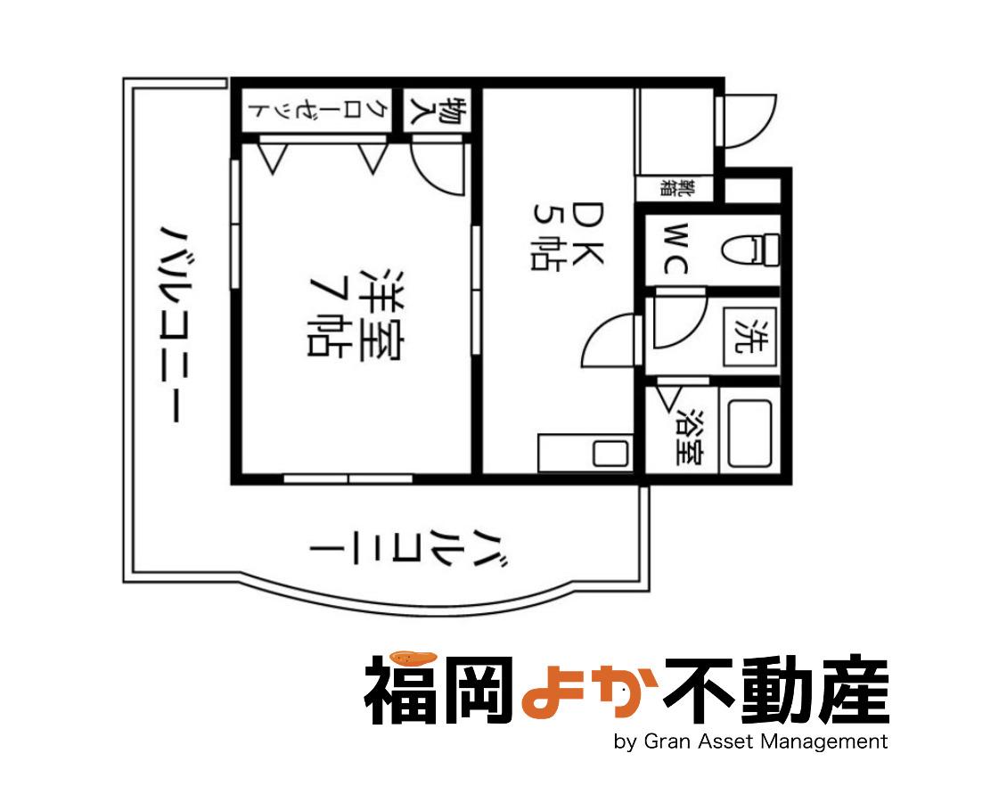 A&Sビル(1DK/3階)の間取り写真