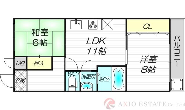 ネオコーポ寺澤2番館(2LDK/3階)の間取り写真