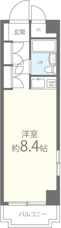 セイワパレス福島(ワンルーム/4階)の間取り写真