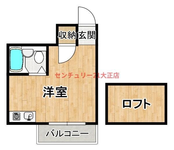 ウィステリア2(ワンルーム/5階)の間取り写真