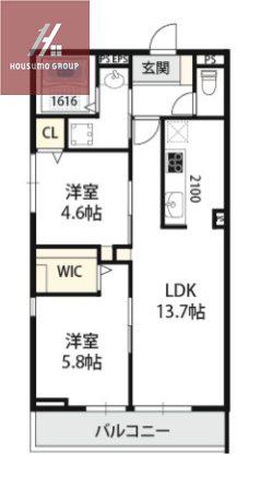 VIVERE UNO(2LDK/1階)の間取り写真