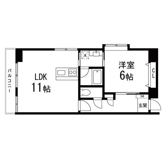 GRAN VILLE 39S(1LDK/5階)の間取り写真