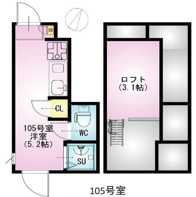 VILLEST 巣鴨(ワンルーム/1階)の間取り写真