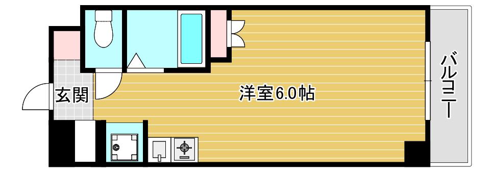 WILLDO九条(1K/5階)の間取り写真