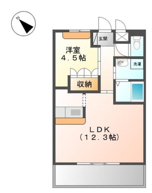 グレイスヴィラ(1LDK/1階)の間取り写真