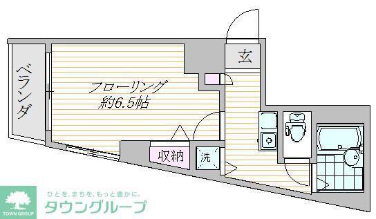 プラザ聖蹟(1K/5階)の間取り写真