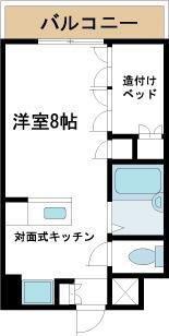 ロッキーコートナカヤ(ワンルーム/5階)の間取り写真