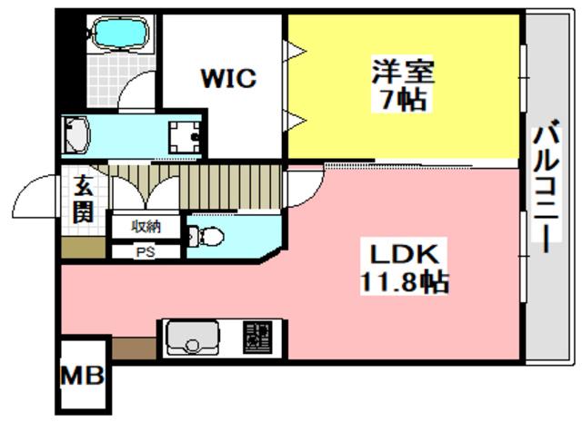 ノア・ド・ココ(1LDK/2階)の間取り写真