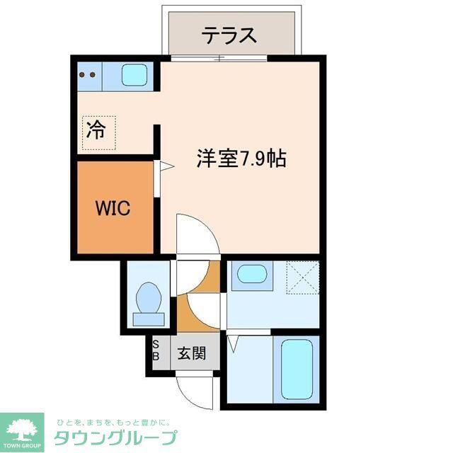 ジラソーレ(ワンルーム/1階)の間取り写真