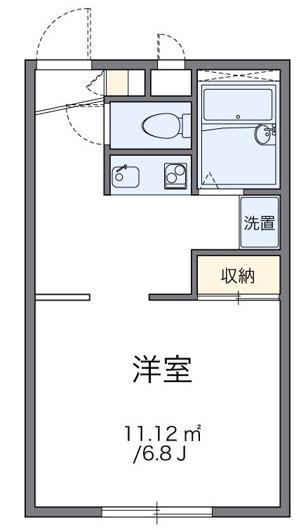 レオパレス古市場(1K/1階)の間取り写真
