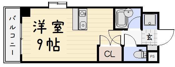 リファレンス北方III(ワンルーム/3階)の間取り写真